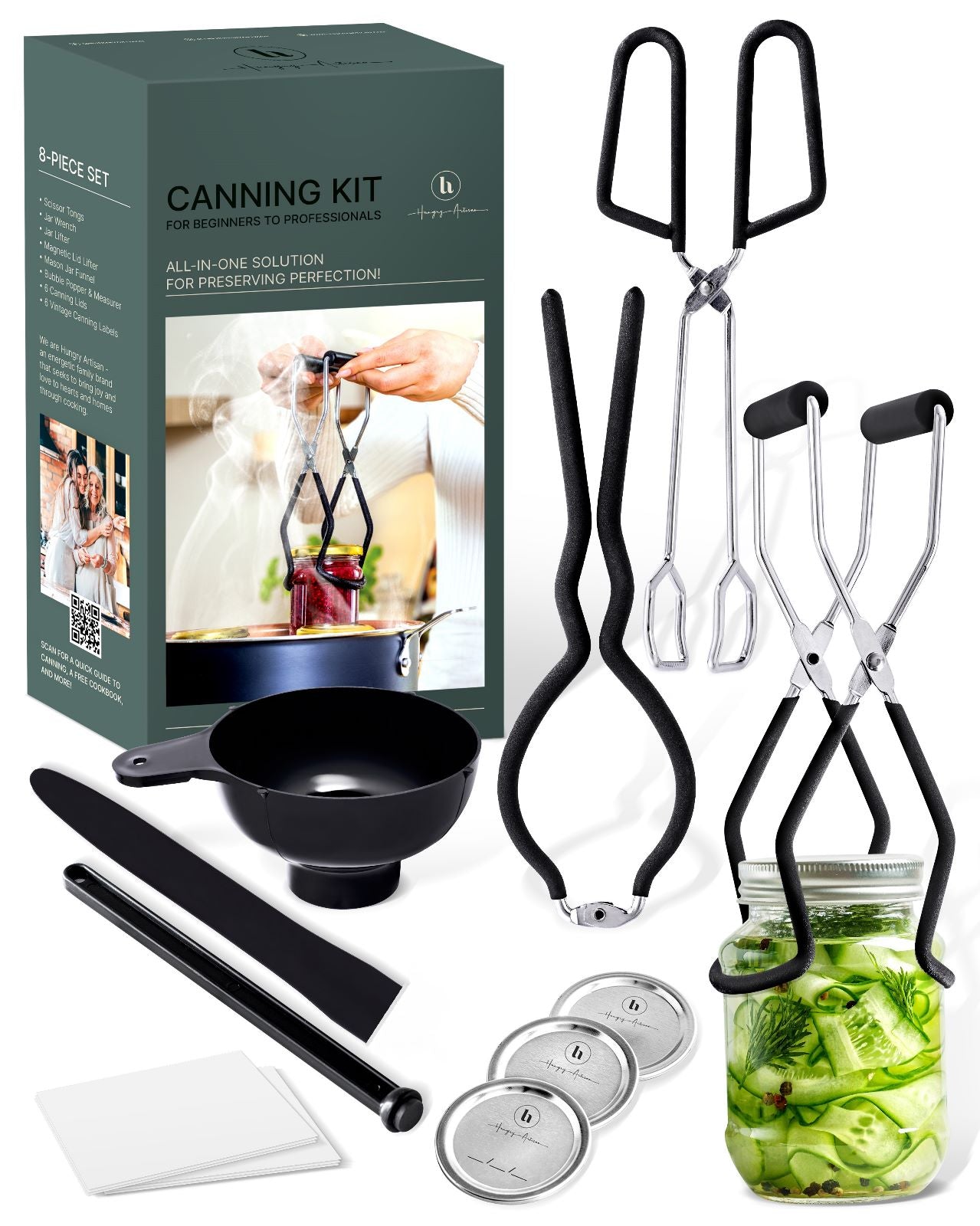 Canning Supplies Starter Kit, 6 Pieces Stainless Steel Canning Set